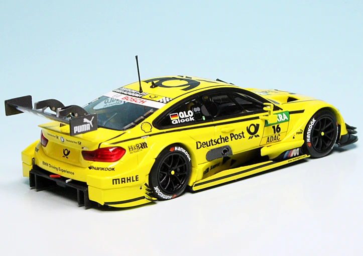 Minichamps BMW M4 DTM Rennwagen (F82) "Deutsche Post" Team MTEK "DTM 2015" 2 Minichamps BMW M4 DTM Rennwagen (F82) "Deutsche Post" Team MTEK "DTM 2015" – Bild 2