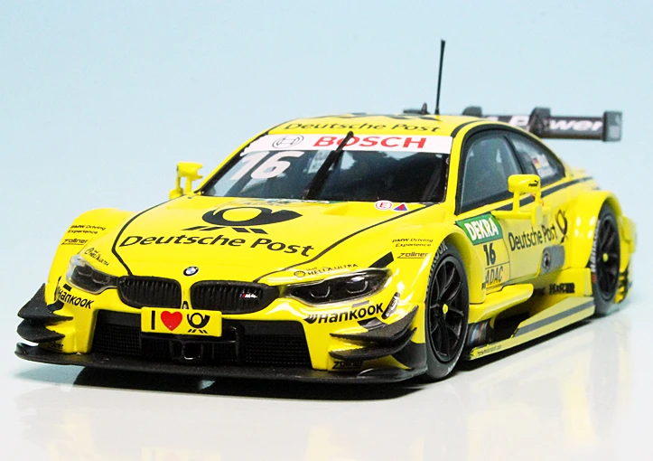 Minichamps BMW M4 DTM Rennwagen (F82) "Deutsche Post" Team MTEK "DTM 2015" 3 Minichamps BMW M4 DTM Rennwagen (F82) "Deutsche Post" Team MTEK "DTM 2015" – Bild 3